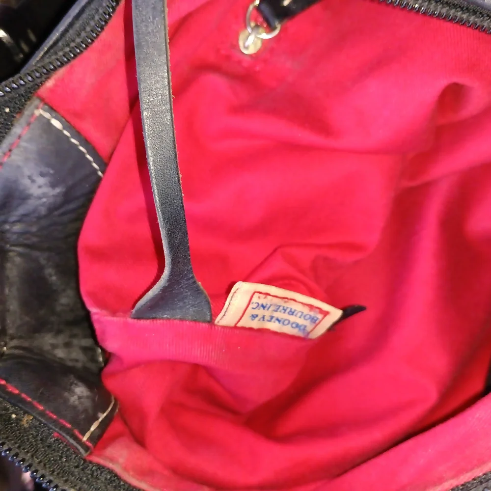 Vintage Dooney & Bourke Black Leather Hobo Bag - Picture 6 of 9